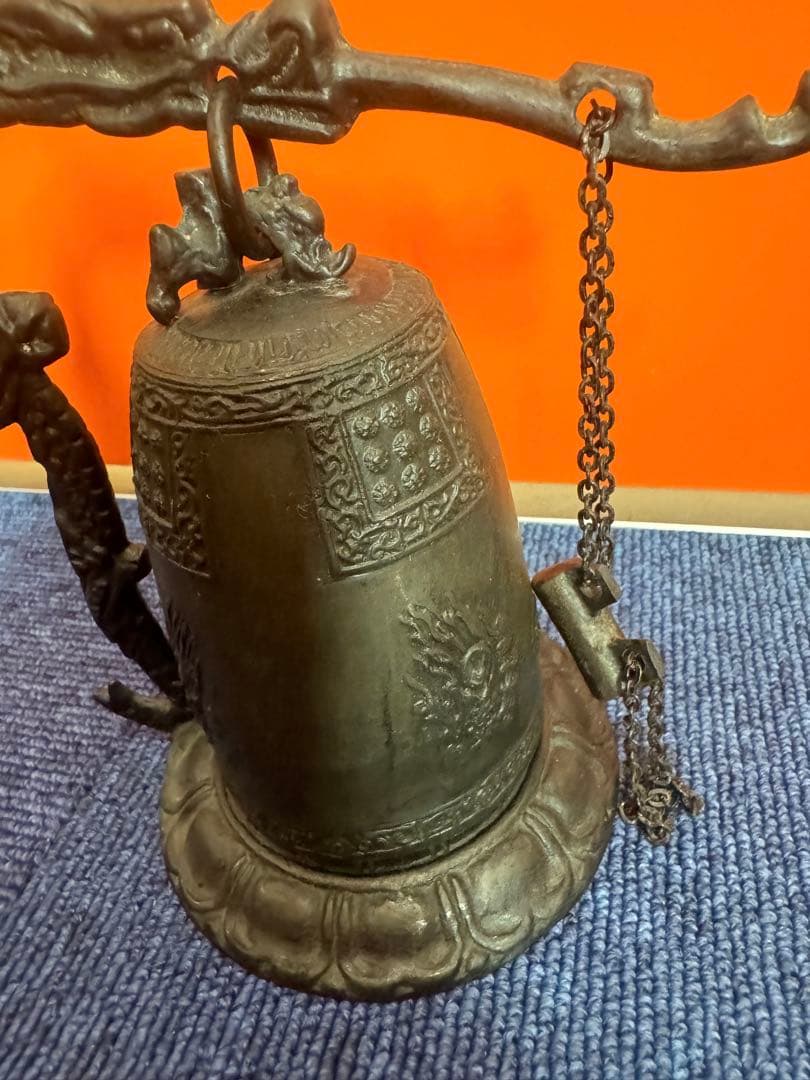 1820 伝統工芸 銅器 龍文 吊り鐘