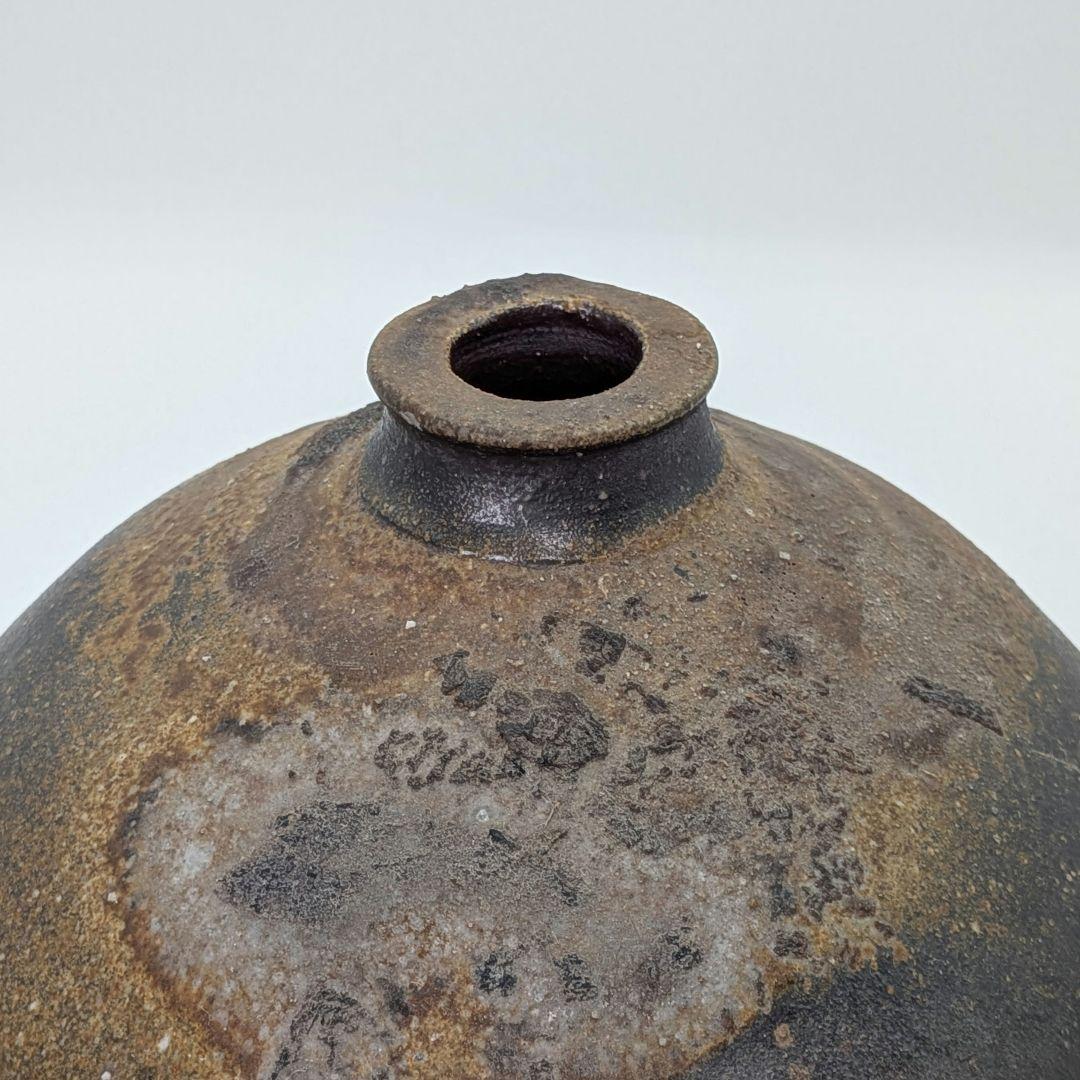 人間国宝 藤原雄 備前焼 一輪花生 用心箱 花入 花瓶 花器 フラワーベース 壺