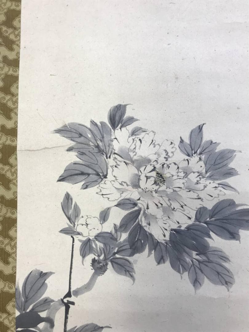 真作/田中日華/大原女/牡丹犬/山水図/花鳥図/三幅対/掛軸名家