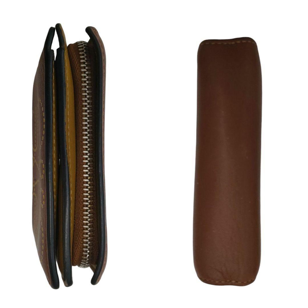 ロエベ 折り財布 アナグラムコンパクトジップウォレット ブラウン