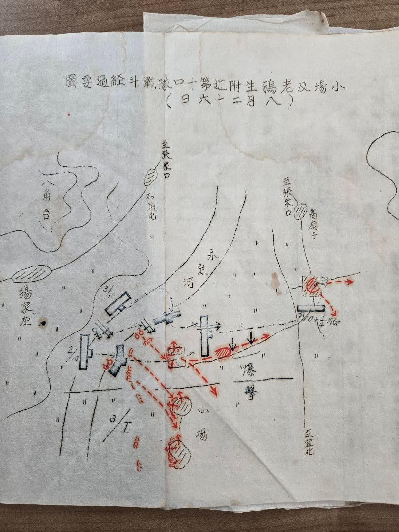 貴重資料 支那事変 歩兵第三連隊 張家口会戦/揚家庄付近ノ