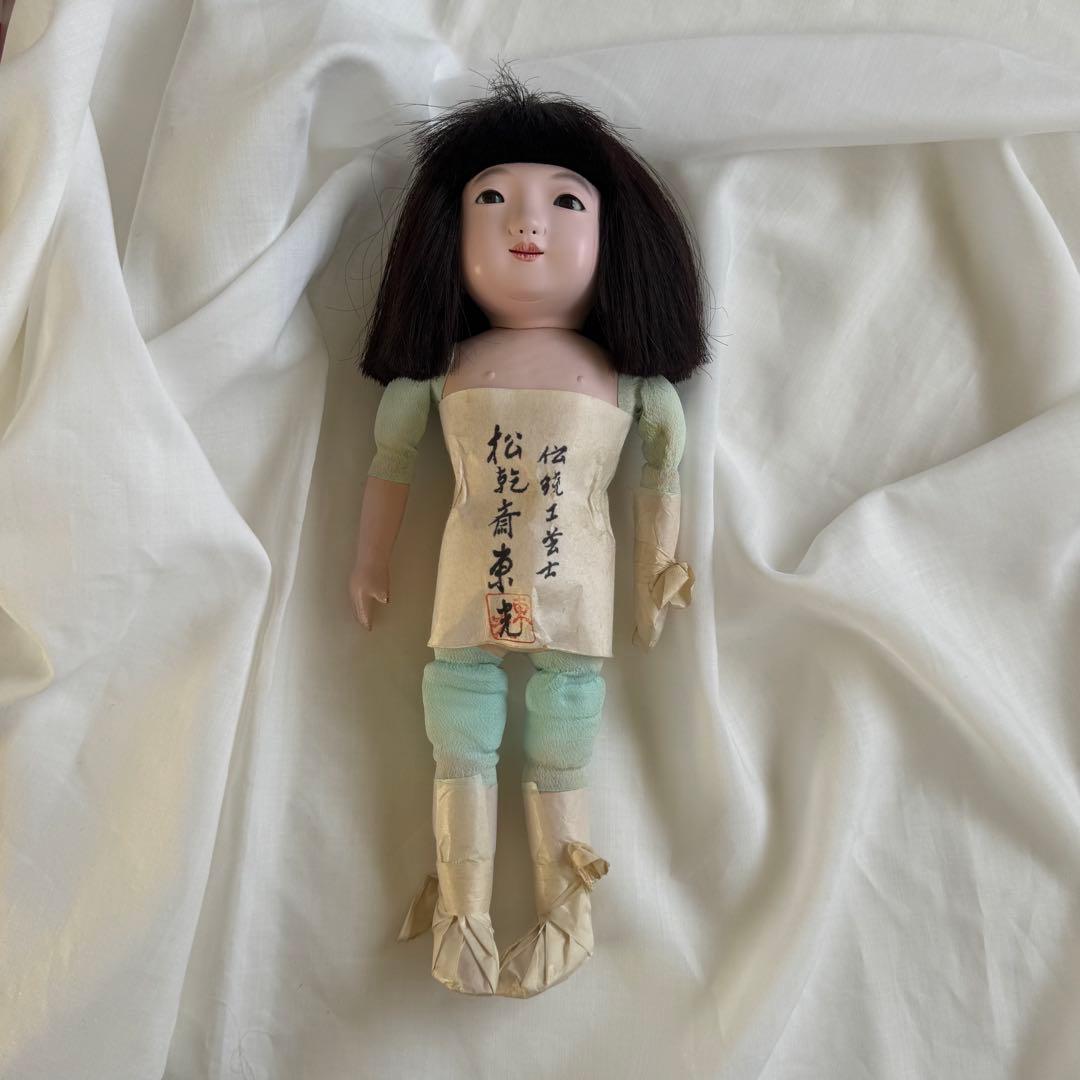 市松人形 松乾斎東光 身長31cm 日本人形 工芸品市松人形