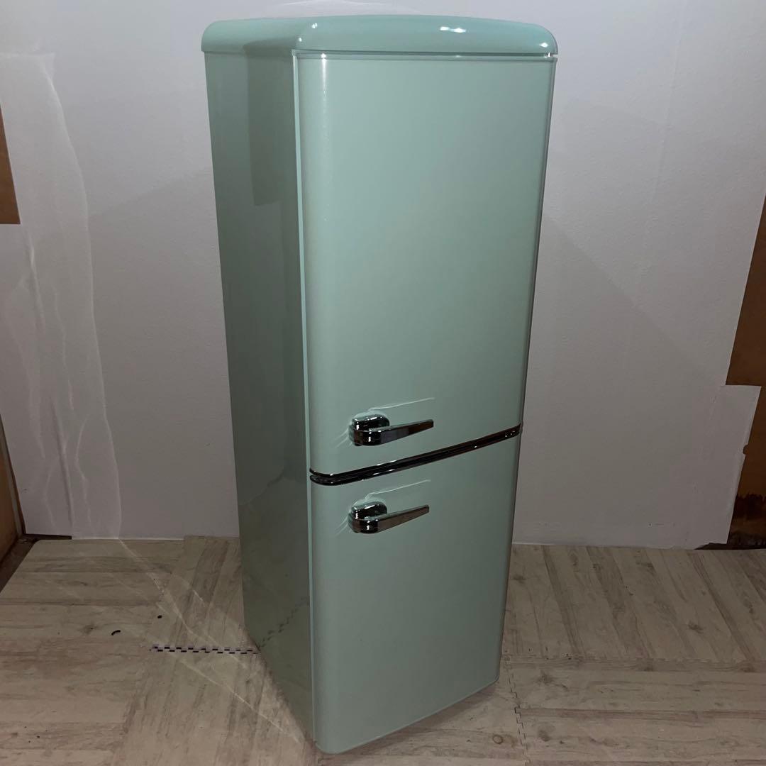 【極美品】送料設置無料　IRIS OHYAMA　レトロ冷蔵庫　130L 新生活