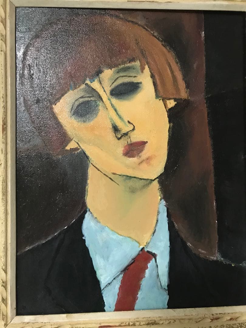 アメデオ・モディリアーニルネ・キスリングの肖像油絵肉筆模写作品