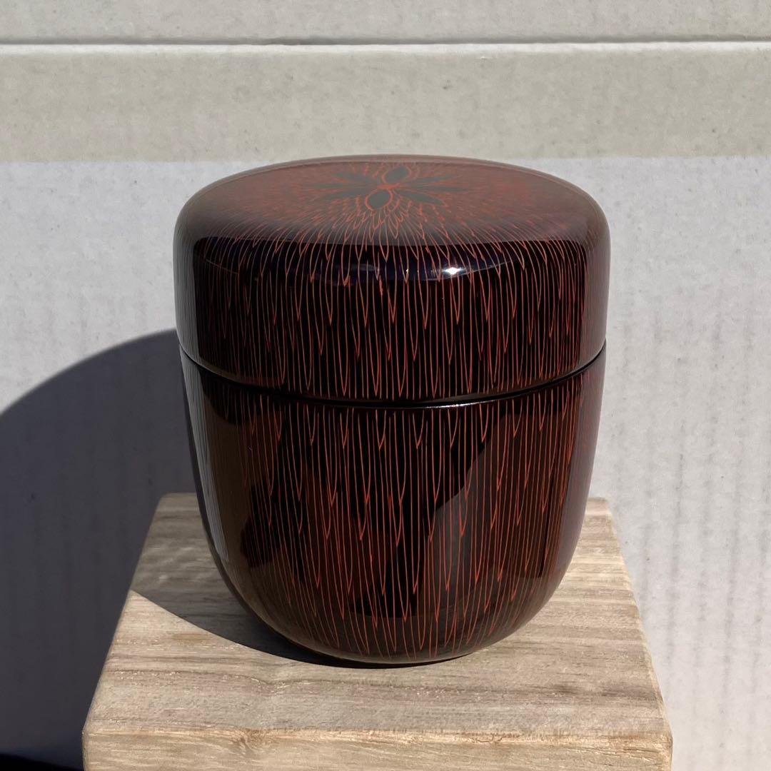 関翠雲 朱菊彫り 中棗 共箱 翠雲のYahoo!オークション(旧ヤフオク!)