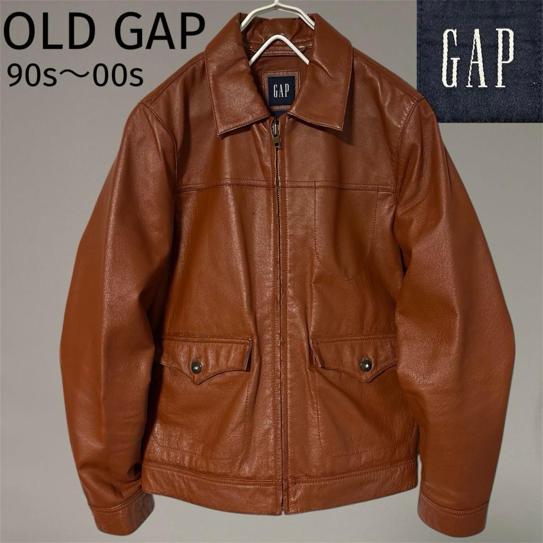 90s 00s OLD GAP オールドギャップ レザージャケット ブラウン - メルカリ