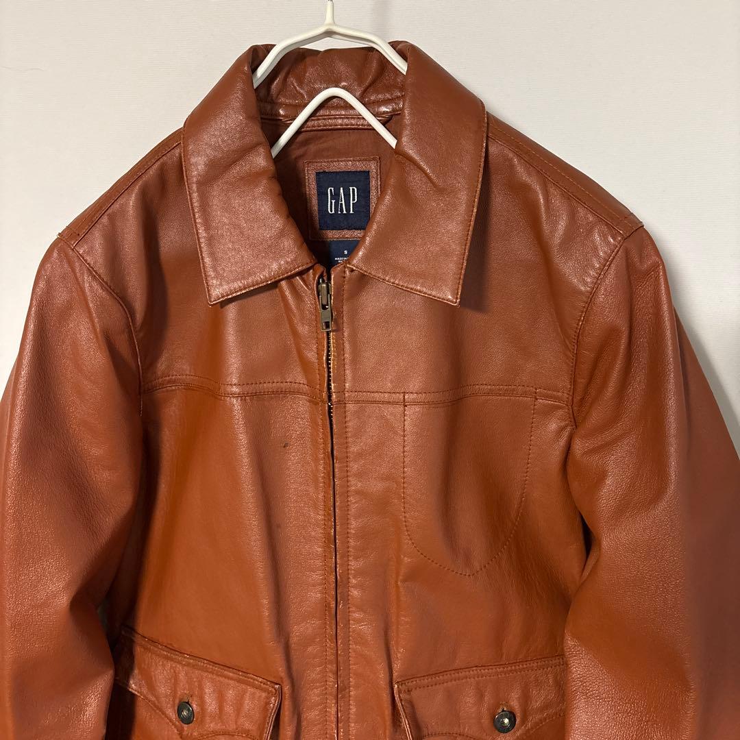 90s 00s OLD GAP オールドギャップ レザージャケット ブラウン - メルカリ
