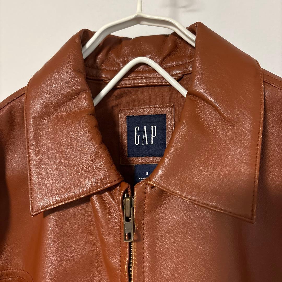 90s 00s OLD GAP オールドギャップ レザージャケット ブラウン - メルカリ