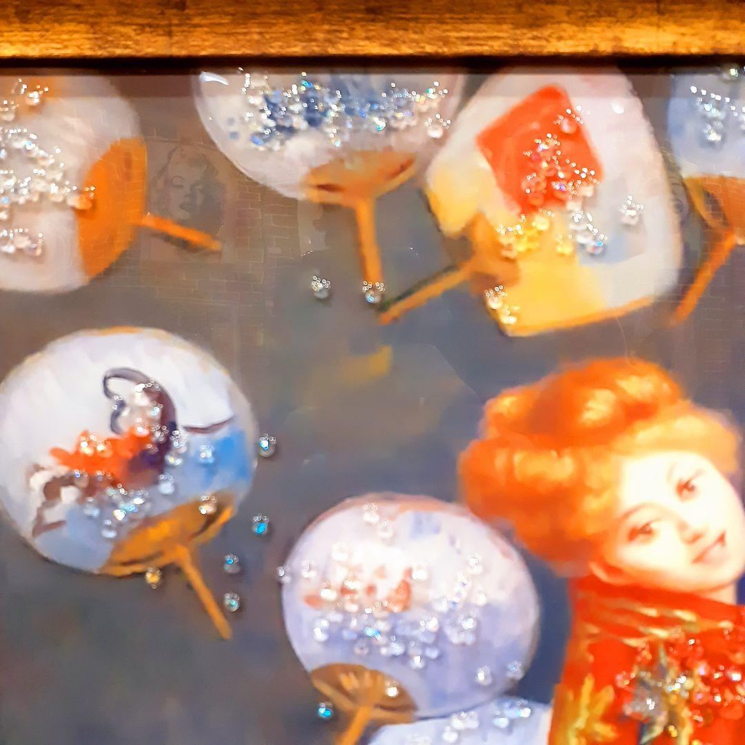 輸入雑貨　クロード・モネ作　『ラ・ジャポネーズ』　天然水晶石　クリスタルアート