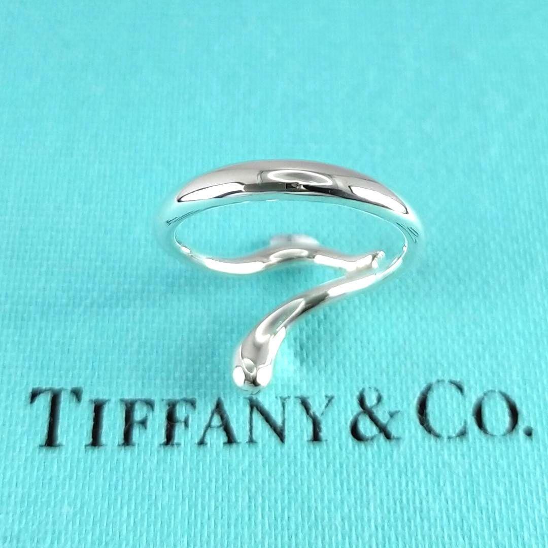 ●SALE●【ティファニー】ティアドロップ　ウェーブ　リング　８号　2309