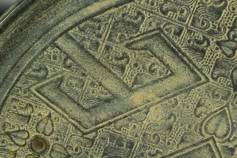 古鏡 饕餮紋 銅鏡(K-YC579