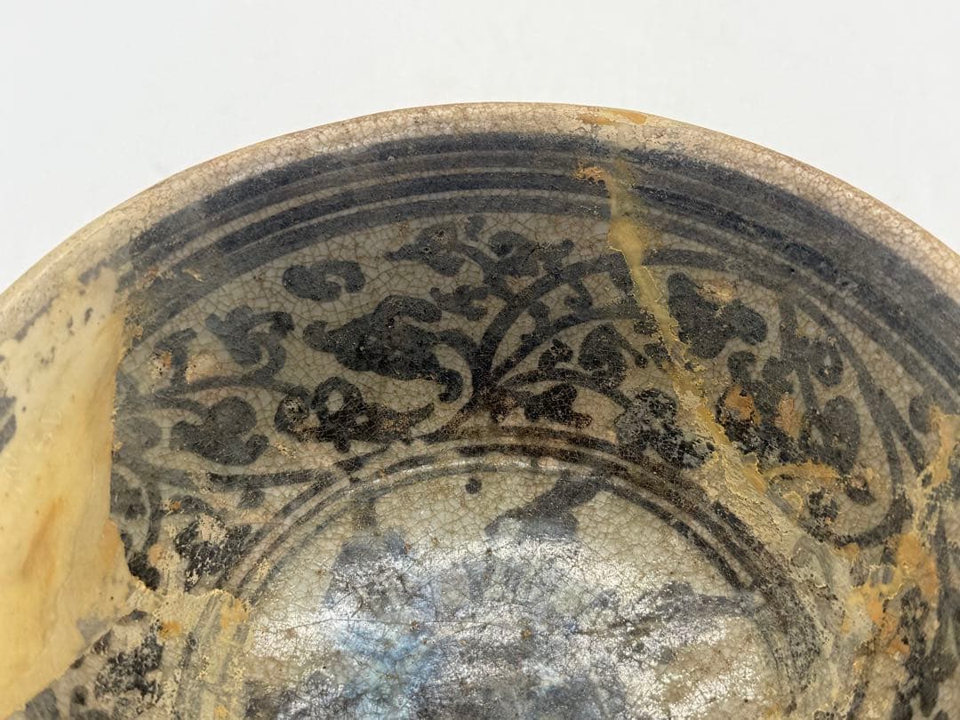 古安南　染付　花卉紋お碗② アンティーク　送料込み251114