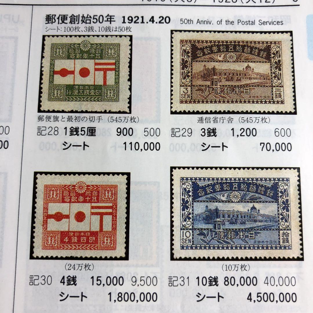 カタログ価8！極レア！裏糊ツヤピカ！ヒンジ跡無し！大正10年郵便創始