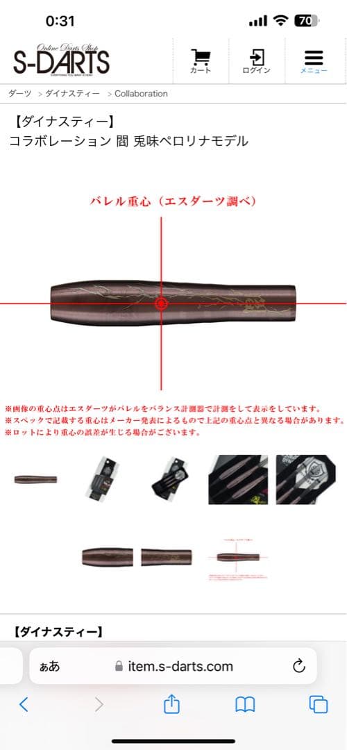 ダーツ　ダイナスティー　コラボレーション 閻 兎味ペロリナモデルセット