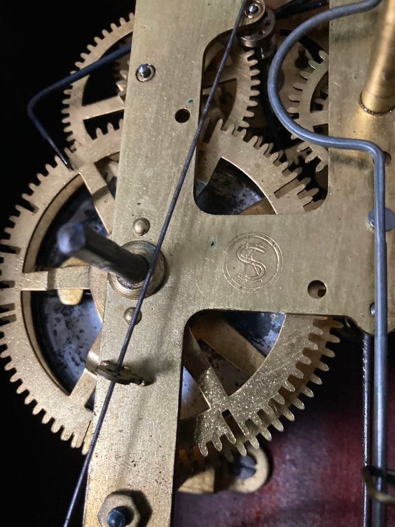 ☆連休限定価格　希少三工舎 アンティーク宮型数打ち式 8日巻 振り子時計 稼動中