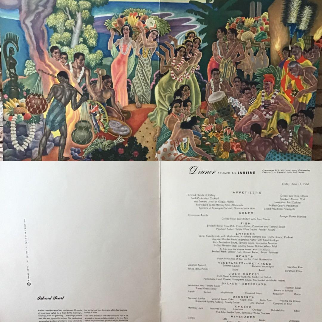 ハワイアン ビンテージ マトソンライン メニュー4点セット 1956年