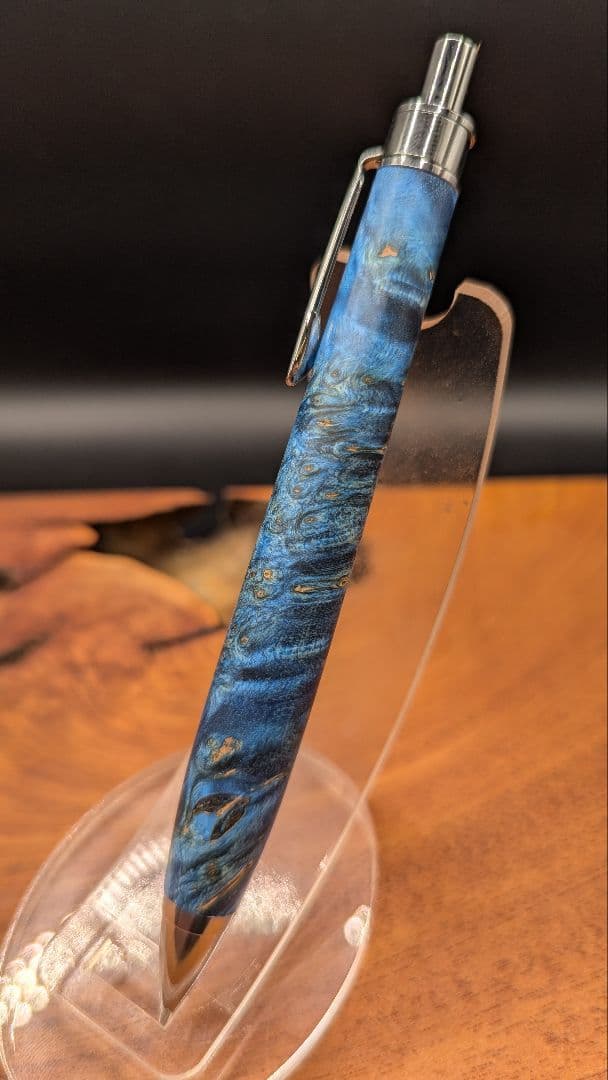 596スタビライズドウッドバーチバール　木軸シャーペン　ボールペン