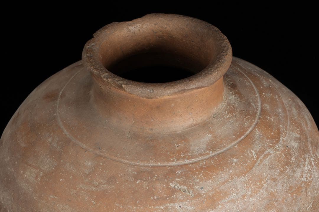 信楽焼 古信楽 輪線文 大壺 古壷 高さ33.5㎝ 古陶磁