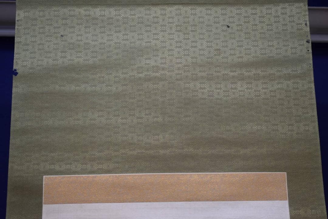 真作/青邱（画）/曹洞宗和尚（賛）/岩上観音画賛/布袋屋掛軸HF-37