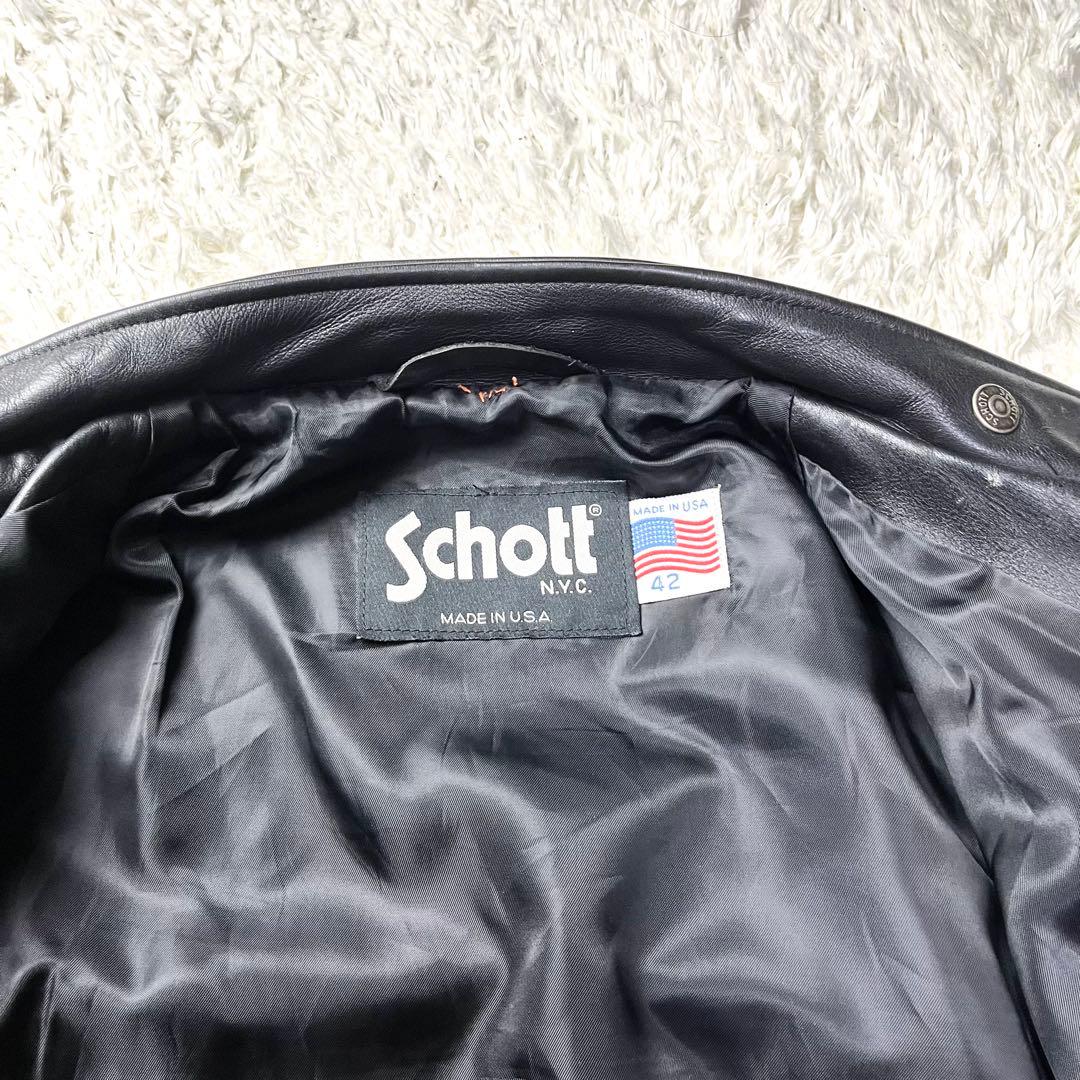 極美品/現行モデル/42インチ✨ショット シングルライダース レザー