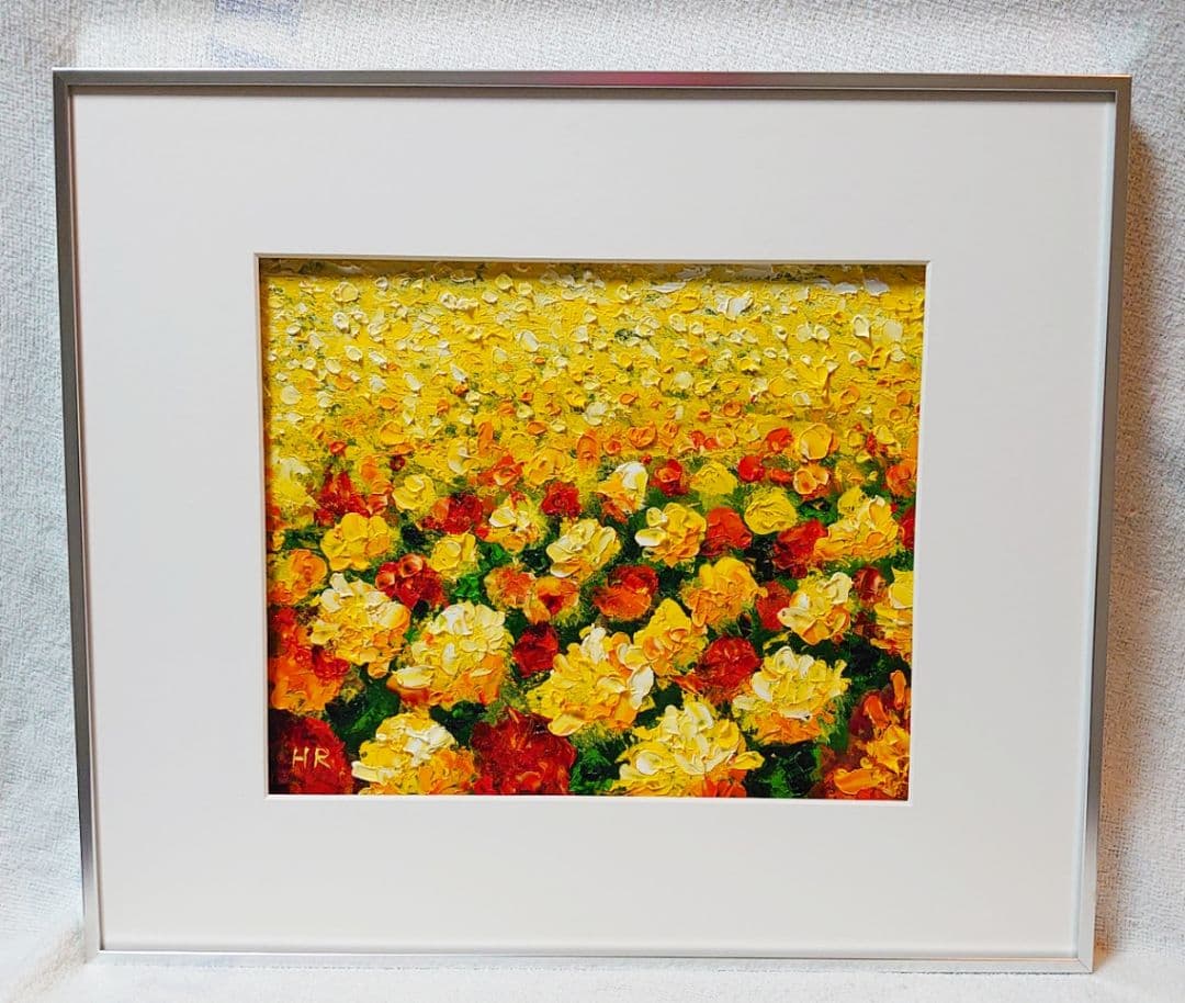 油絵 絵画【黄色い花畑】