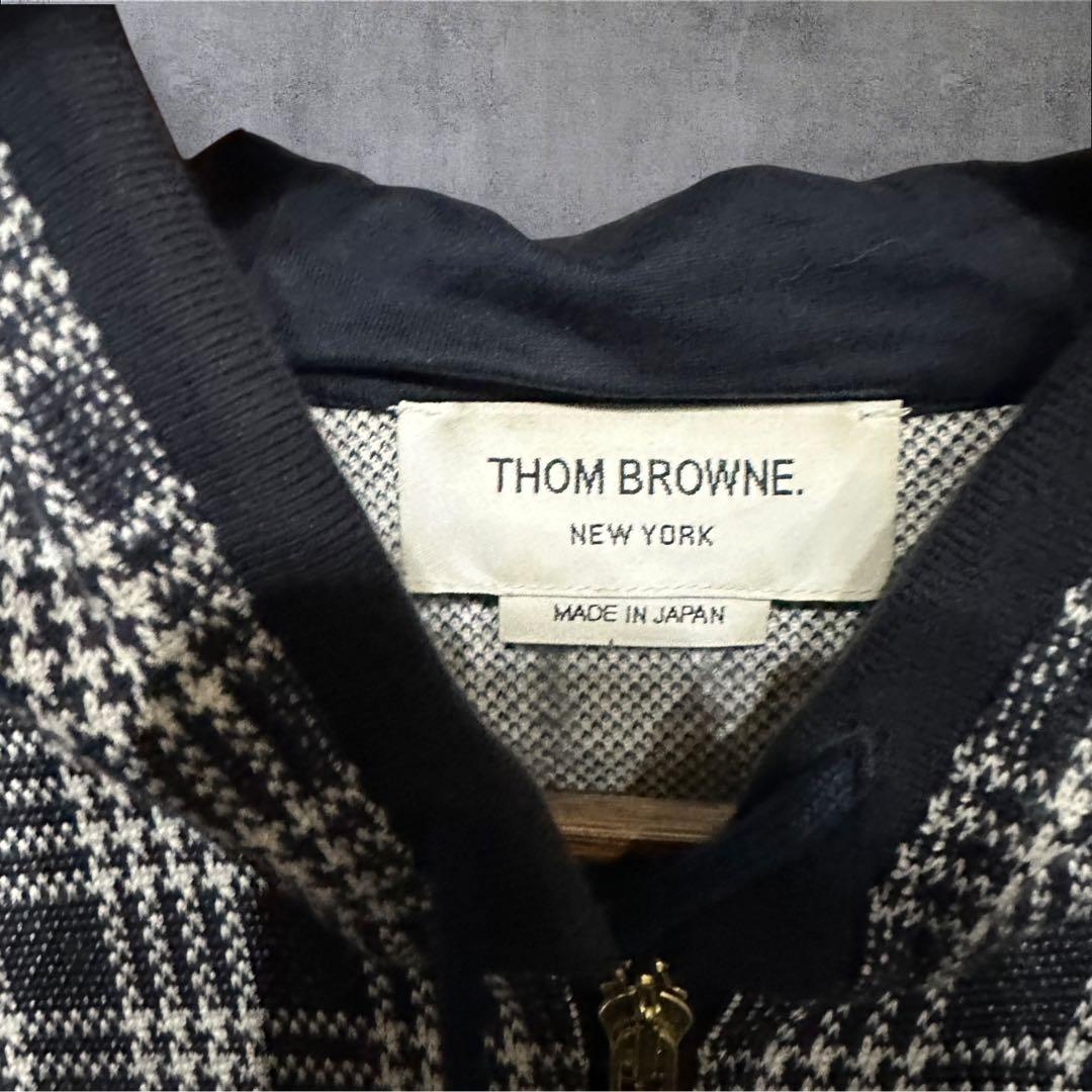 【美品】トムブラウン 4bar マイクロチェック ジャガード パーカー