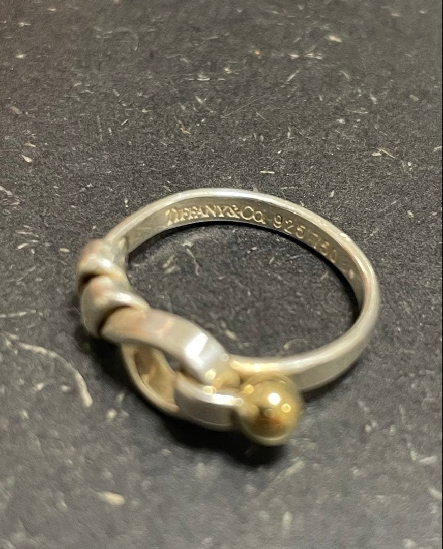 オールドティファニー　リング　フックアンドアイ　ラブノット