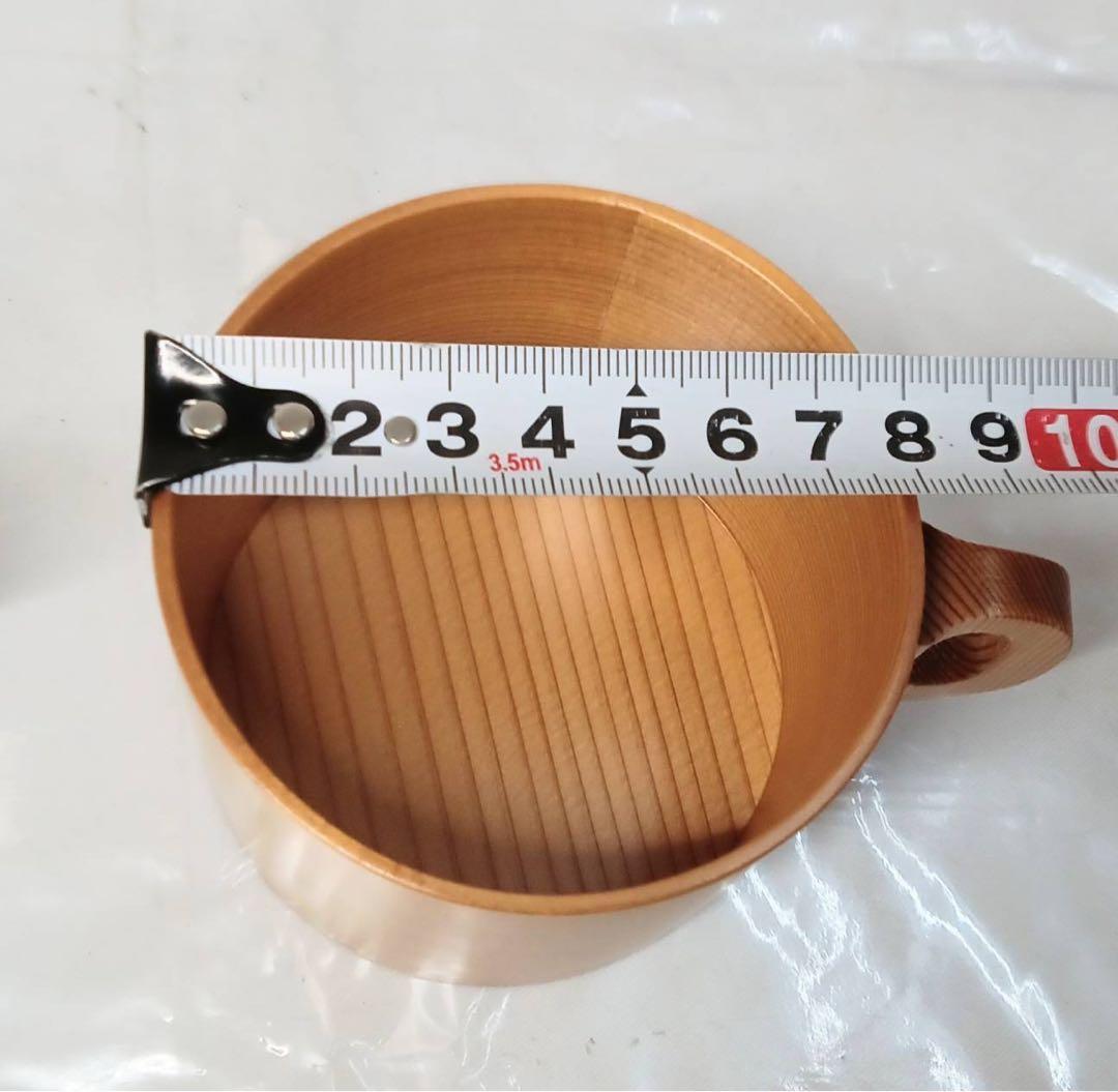 大館工芸社 曲げわっぱ カップ＆ソーサー 2客 ペア 天然木 伝統工芸品