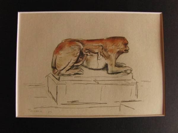 荻須高徳・OGUISS、フェラーラ、素描集より、状態良好