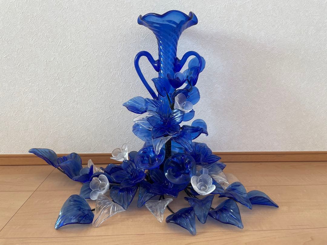 琉球ガラスのオブジェ 琉球ガラス 花瓶 ガラスオブジェ ガラス工芸 24cm