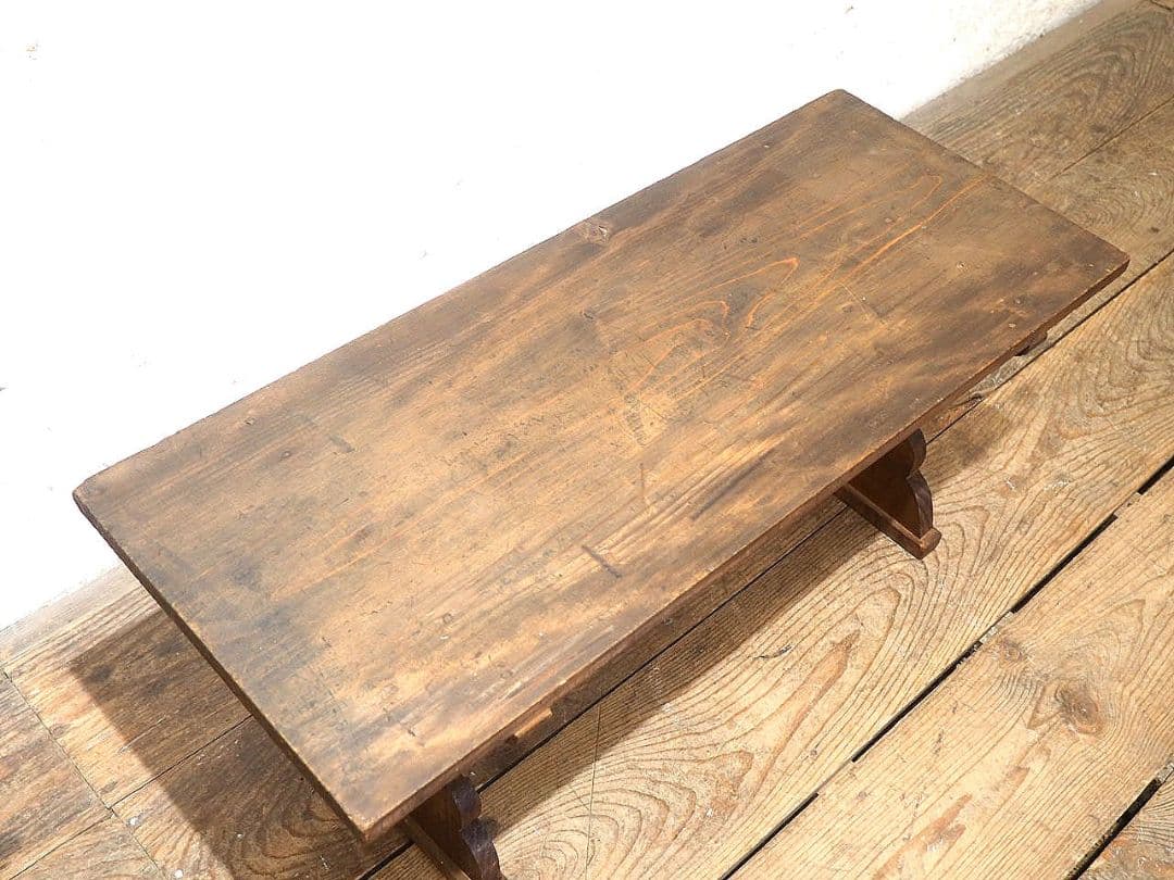 1365 アンティーク 杉の文机 ローテーブル レトロ 展示台 陳列台 古家具