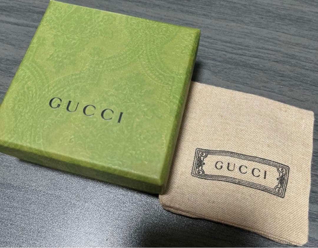 極美品‼️GUCCI 指輪　燻‼️インターロッキングワイドリング　23号