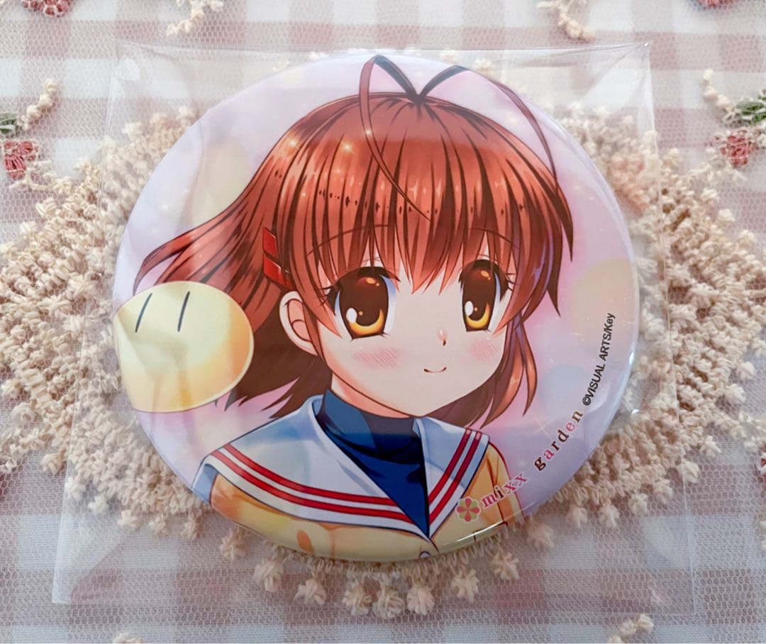 古河渚 缶バッジ CLANNAD 20周年 mixx garden