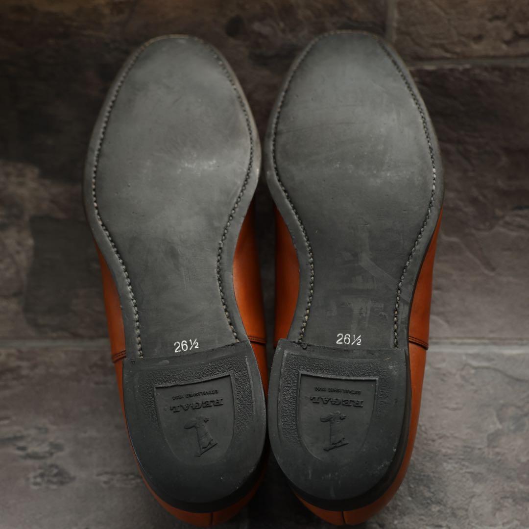 リーガル　内羽根ストレートチップ　265 茶