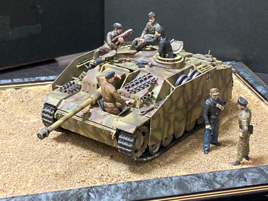 タミヤ 1/35 ドイツ軍 三号突撃砲G型 ヴィネット 完成品ジャンク