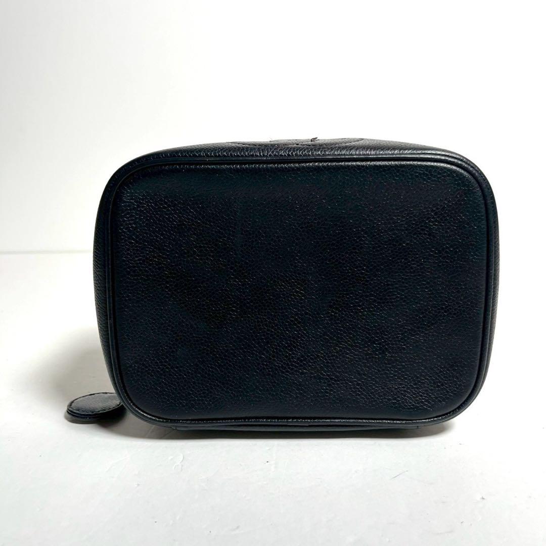 【美品✨】シャネル バニティバッグ ハンドバッグ キャビアスキン ブラック