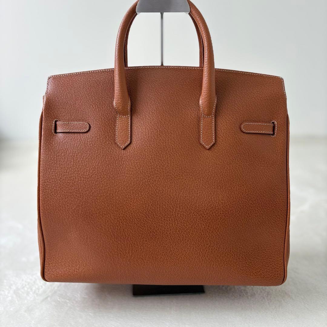 【極美品✨】ノーブランド品 大人気型 ハンドバッグトート 本革 金金具35 A4
