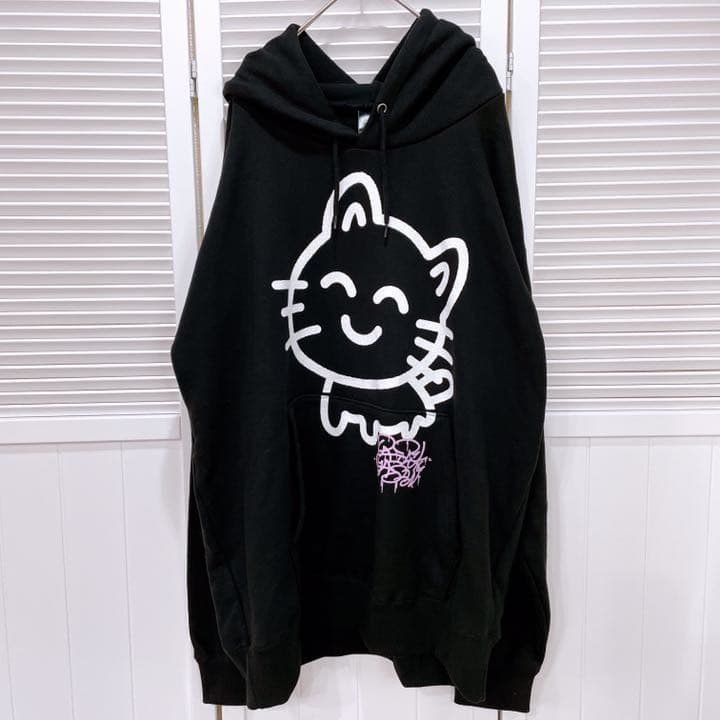 nqrse なるせ かえってきたねこ パーカー 黒 ブラック - メルカリ