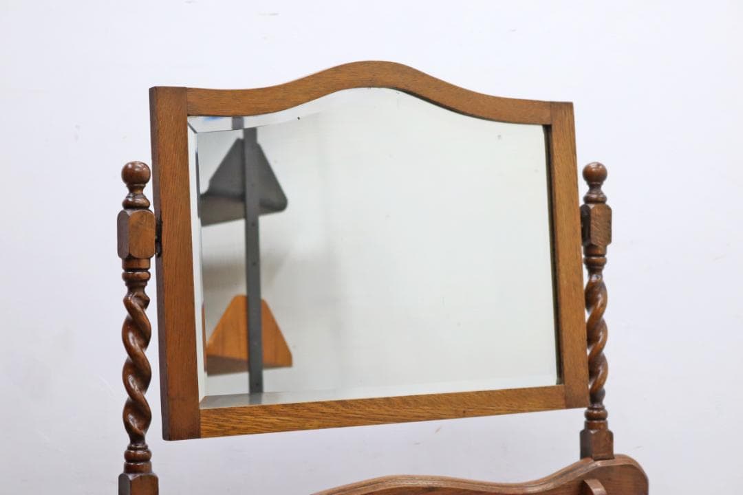 英国 イギリス ミラーバック チェスト オーク材 収納 引き出し サイド