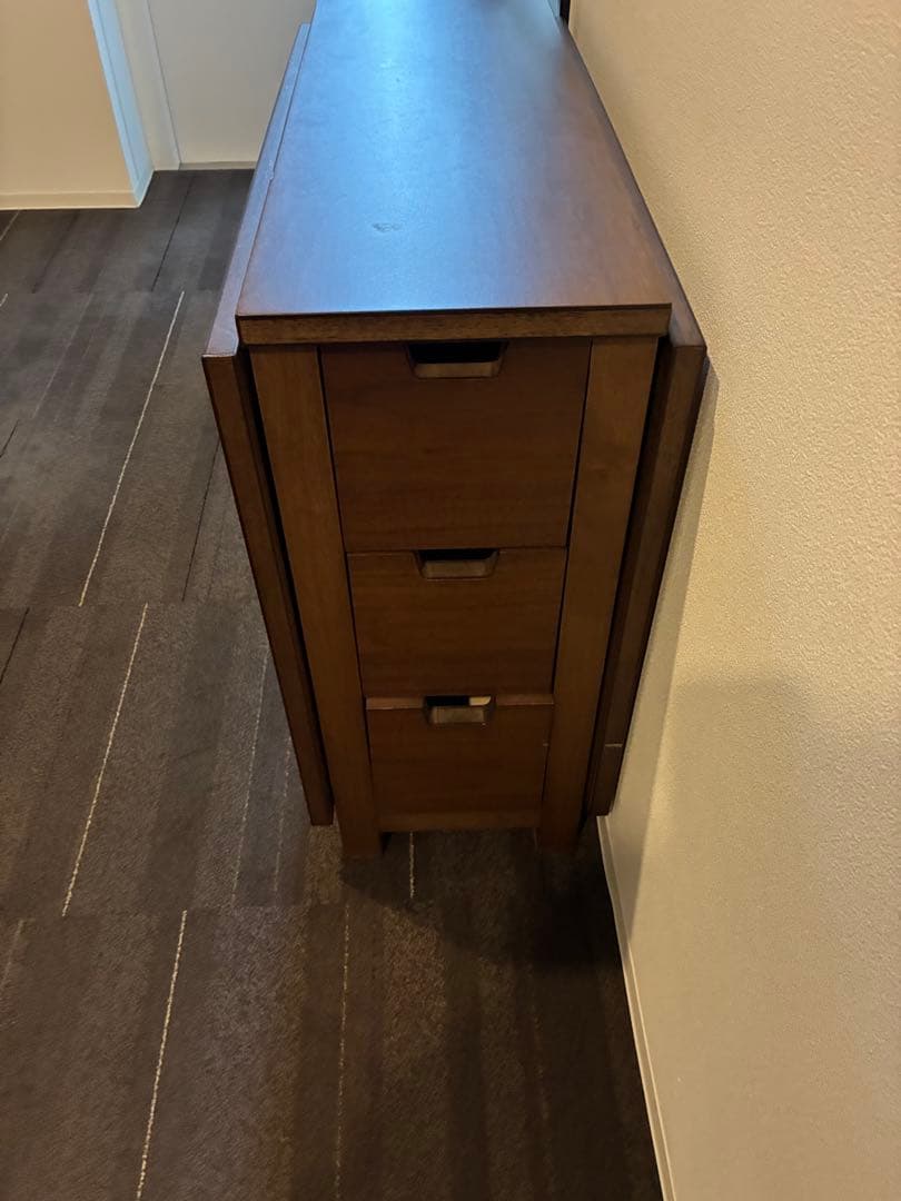 た*き様 収納付き木製バタフライテーブル