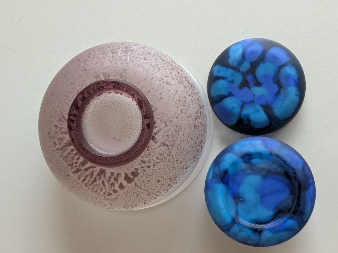 高橋幸夫 ガラス 抹茶碗 ガラス棗（ガラスなつめ）木箱入り