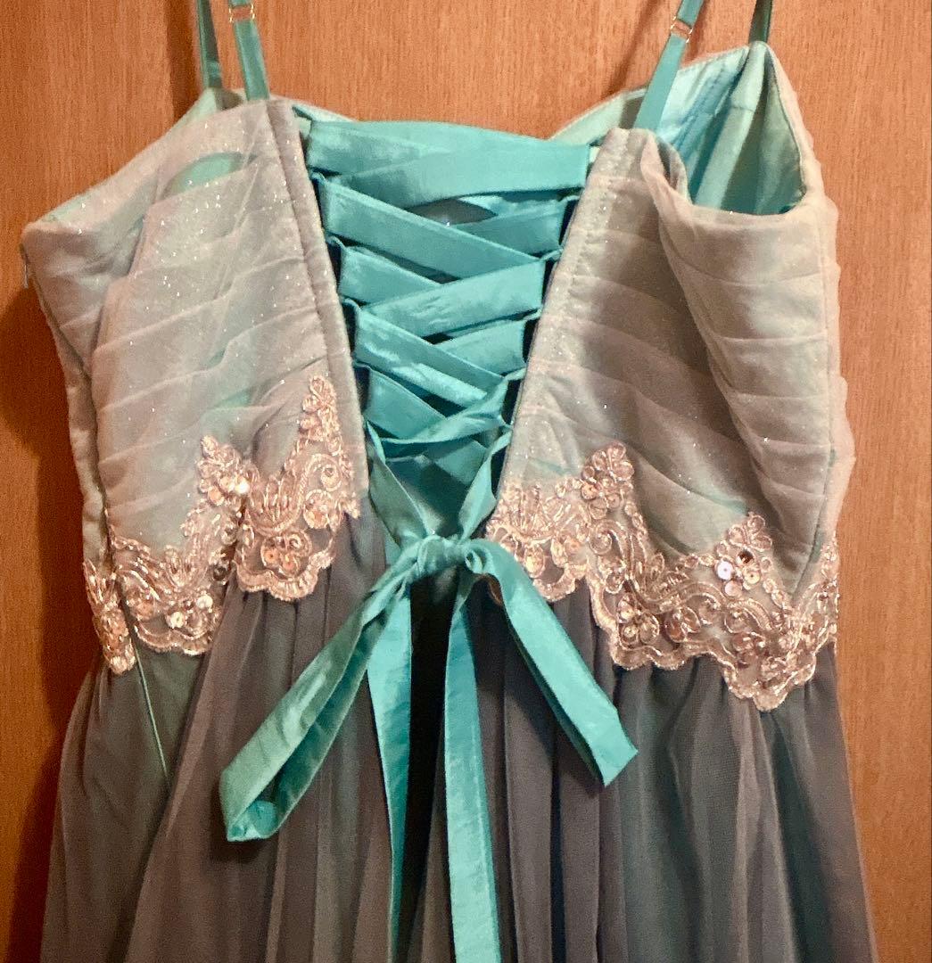 ドレスルームアミ　ブルーロングドレス