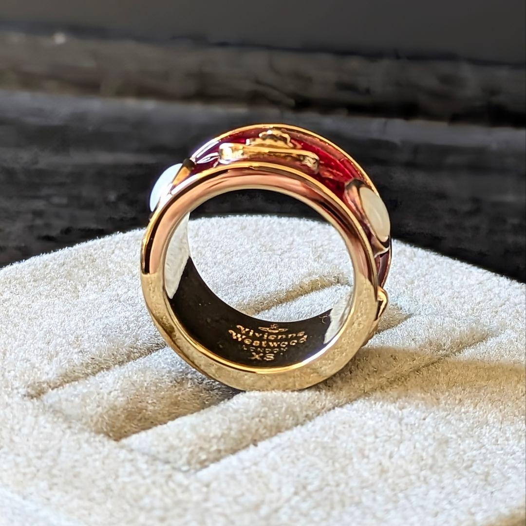 vivienne westwood 現行モデル キングリング 赤 925