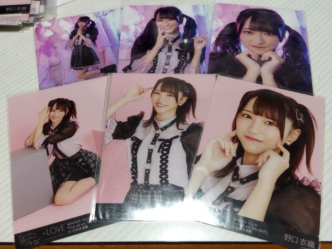 野口衣織 生写真 直筆2枚&ノーマルコンプ