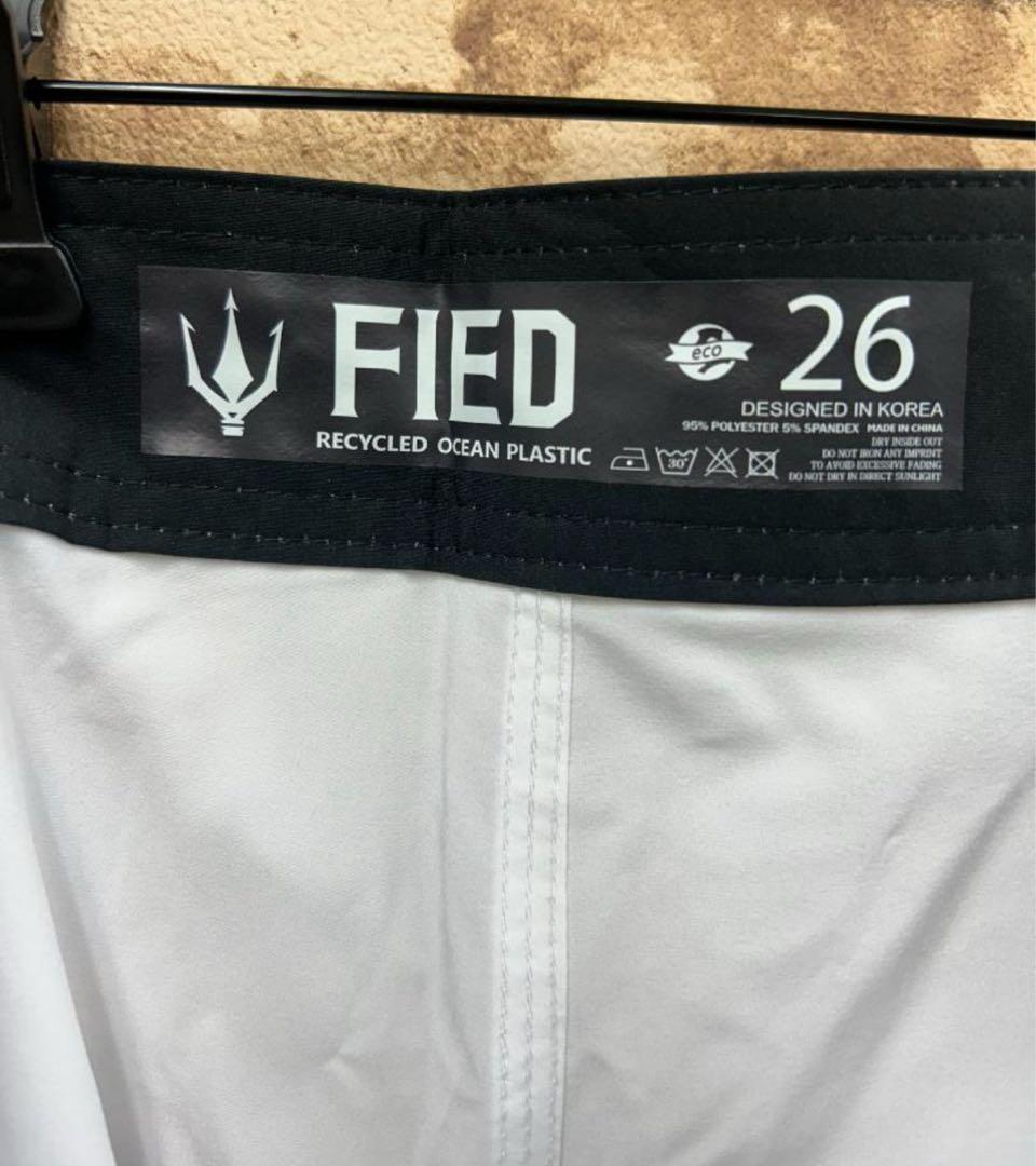 FIED ファイド サーフパンツ 水着 サイズSホワイト ストライプ フィジーク