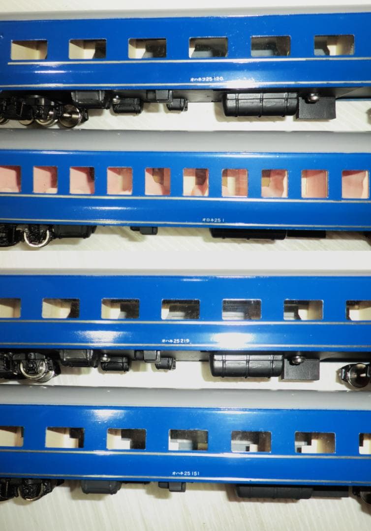 HOゲージ 寝台特急24系25型 4両 真鍮製キット組み立て品 未走行