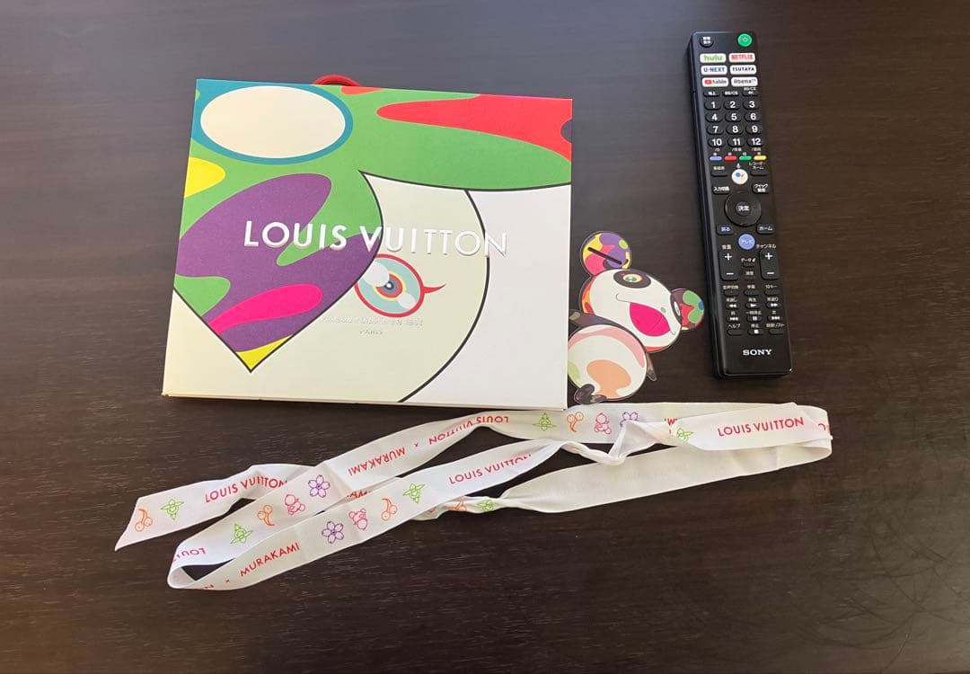 ルイヴィトン×村上隆 ショッパー&ステッカー 紙袋 パンダ リボン