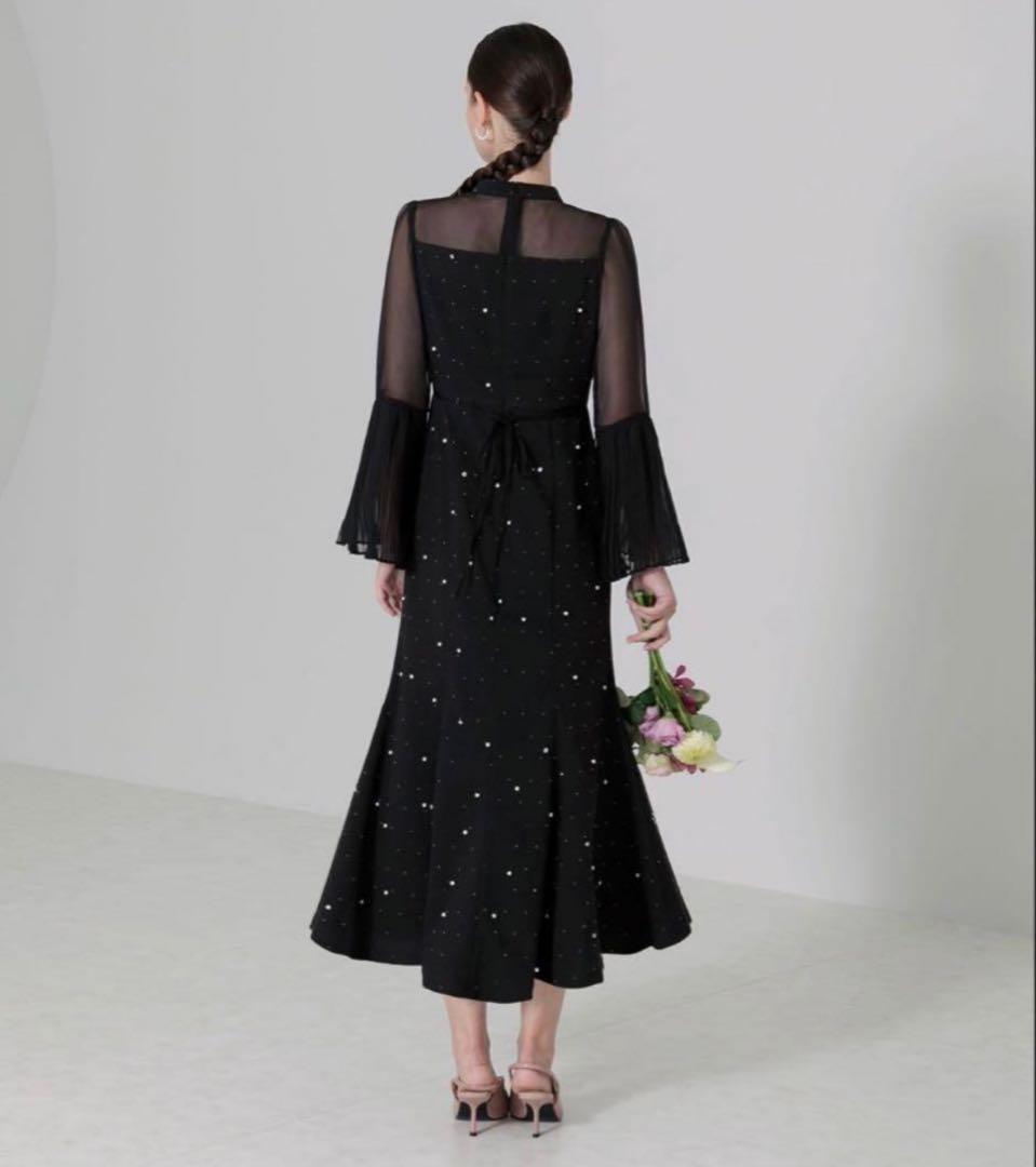 Lejaブラック パール マーメイドドレス　S