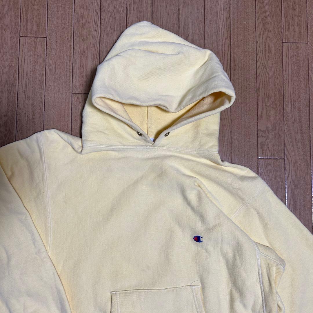 アメリカ製/champion/チャンピオン/パーカー/リバースウィーブ/黄色