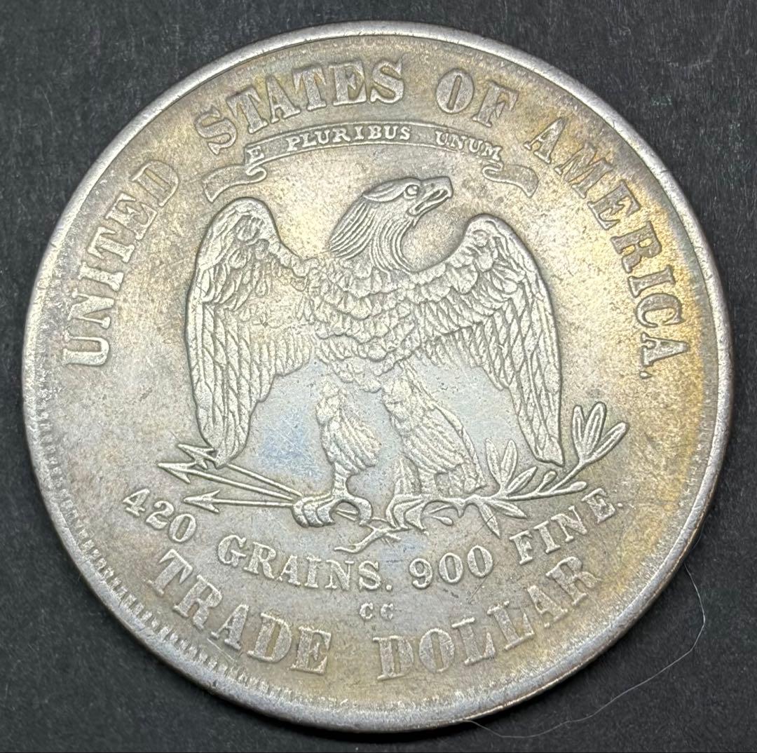 1875 米国 TRADE DOLLAR CC 大型銀貨 コイン - メルカリ